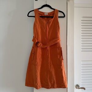 VINTAGE linen denim dress Made in Italy Town & Country Bloomingdale’s size 6